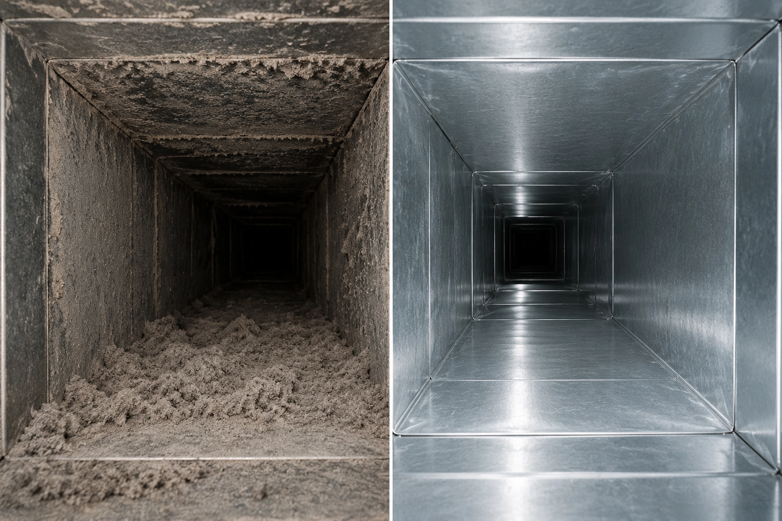Before and After Air Duct Cleaning